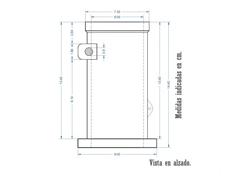 CAÑON DE ACOPLE PARA VIBRADOR DE CONCRETO UNIVERSAL TIPO DYNAPAC-EJE 3/4″