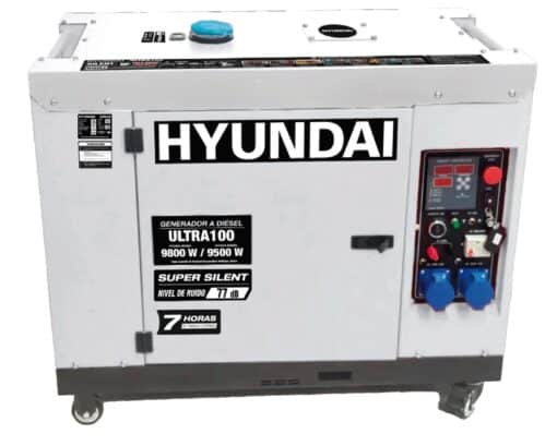 generador estacionario diesel hyundai 9.8kw 17hp ultra100