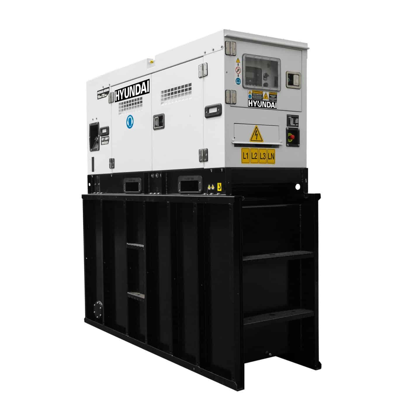 HYEGT16W-6 generador estacionario hyundai 18kw con tanque de almacenamiento de combustible de 1000 litros hyegt16w