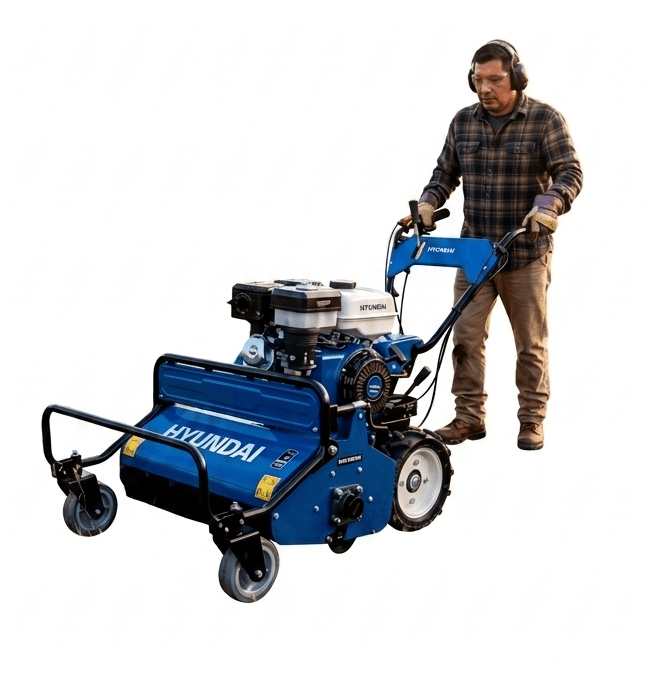 PODADORA DE RASTRA HYUNDAI - TRENCHER500 podadora de rastra hyundai 7hp cuchillas de tugsteno alto rendimiento trencher500